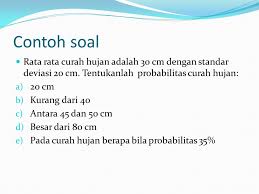 Z = skor z atau nilai normal baku. Distribusi Peluang Kontinu Ppt Download