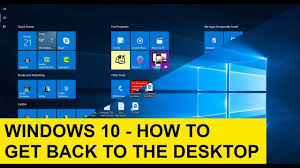 Windows 10 How To Get Back To The Desktop Tips Tricks And Shortcuts How To Get Easy Learning Windows 10