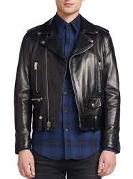 Access Denied Leather Jacket Leather Moto Jacket 90s Men Fashion