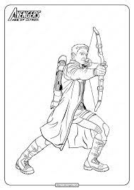 marvel avengers hawkeye pdf coloring pages superhero coloriage winnie pooh i aah