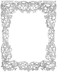 Flower Borders Karen S Whimsy Coloring Pages Clip Art Borders Flower Coloring Pages