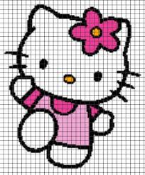 Hello Kitty Crochet Graphghan Pattern Chart Graph And Row