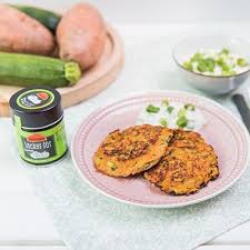 Susskartoffel Zucchini Puffer Ostmann De Rezept Zucchini Puffer Rezepte Susskartoffel