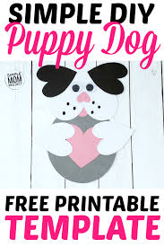 Cut the ears in half. Free Printable Cut And Paste Heart Dog Craft Simple Mom Project