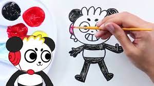 Select from 35641 printable crafts of cartoons, nature click the ryan coloring pages to view printable version or color it online (compatible with ipad and. Learn To Draw And Color Combo Panda For Kids With Ryan Video Dailymotion