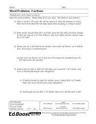 Multiplying fractions word problems arise in numerous situations. Word Problems Fractions Multiplication With Mixed Numbers Edboost