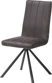 Füße aus massiv lackiertem holz. Elza Stuhl 4 Fuesse Schwarz Stoff Leopard Anthrazit