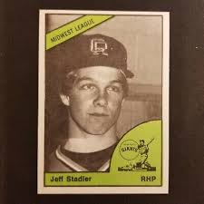 1978 TCMA Cedar Rapids GIANTS #248 JEFFREY Jeff STADLER San Diego  CALIFORNIA