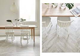 White Ash In Herringbone Plank Laying Pattern Vinyl Plank Flooring Kitchen Floor Tile Design Vinyl Kitchen Floor