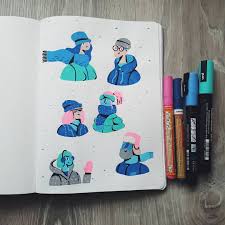 150 Likes 3 Comments Lienke Raben Lienkeraben On Instagram Winter Sketches Illustration Drawing Nuuna Sk Sketch Book Marker Art Illustration Art