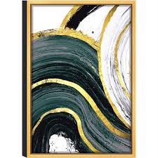 With a gold frame you'll add a stylish detail to your gallery wall, and the rich color will instantly give the frame opens from the back using the metal clips, making it easy to frame your art. Jennifer Taylor Home Gold White Green Abstract Art Gold Frame Wall Art 24 X 36 Walmart Canada