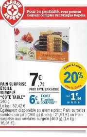 Offre Pain Surprise Etoile Surgele Cote Table Chez E Leclerc