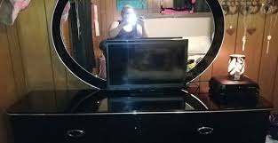 The nightstand does have a small area of black missing on the top at the back (see pic). Black Queen Ashley Furniture Bedroom Set Nex Tech Classifieds