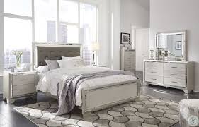 Lonnix Silver Upholstered Panel Bedroom Set Asl B410 57 54 96 Room In 2020 Silver Bedroom Bedroom Set Upholstered Bedroom