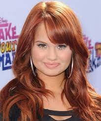 Debby Ryan Long Straight Red Hairstyle With Side Swept Bangs Redhead Hair Color Vanessa Hudgens Short Hair Red Hair Color
