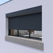 Volet roulant pour porte d'entrée. Volet Roulant Aluminium Moteur Radio Sur Mesure Caisson Pour Renovation