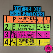 My Math Resources Pemdas Order Of Operations Poster