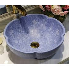 Ceramic Counter Top Basin Blue Orchid Home Decor Items Online Basin Ceramics