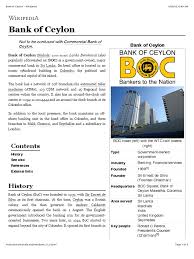 Take your hometown bank with you. Bank Of Ceylon Wikipedia Sri Lanka Financial Services