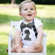 Wholesale Rompers At 31 92 Get Newborn Baby Boy Clothes White Baby Rompers Jumpsuit Suspenders Bow Tie Little Gentleman Suits First Birthday Outfit Boy Romper Cotton Wear From Huangqiuning Online Store Dhgate Com