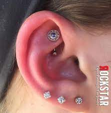 Rockstar Body Piercing Rad New Rook Piercing That Dustin143 Got To Do On Our Client Haley Today She Decided To Have Some Fun With The Top Piece And Picked Out This