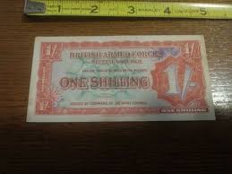 Banknote Great Britain 1 Shilling 1948 Pick M18a Unc British Armed Forces Circulated Finance Money British Armed Forces Bank Notes Great Britain