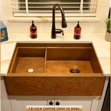 Beautiful drop in farmhouse copper kitchen sinks modern design pic. Pin On Diy Dekoration Einfach