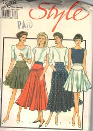 Style 1238 Sz 12 16 Fit And Flare Skirt Pattern With Yoke In Etsy Flared Skirt Pattern Fit And Flare Skirt Skirt Patterns Sewing