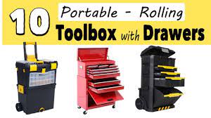 Best Portable Rolling Toll Box With Drawers Tool Drawers Tool Drawer Organizer Tool Storage Cabinets