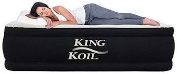 King Koil Twin Size Upgraded Luxury Raised Air Mattress Best Inflatable Airbed With Built In Pump Elevated Raised Air Air Mattress Air Bed Comfortable Futon
