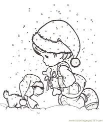 The loved precious moments coloring pages. Boy And Puppy In The Snow Precious Moments Coloring Pages Coloring Pages Christmas Coloring Pages