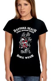 Ladies Daytona Bike Week 2020 Crew Or V Neck Tee Shirt 15 Leather Supreme In 2020 Bike Week Biker Shirts V Neck Tee