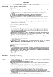 Product Merchandiser Resume Samples Velvet Jobs