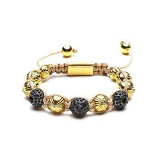 Black And Gold Bracelet Meaning Shamballa Bracelets Bracelets For Men Shamballa Bracelets Cool Mens Bracelets