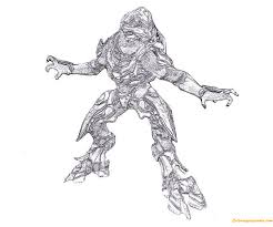 Their combat suit sure looks very intricate and they all wear a helmet with closed visor. Sangheili From Halo Coloring Pages Cartoons Coloring Pages Coloring Pages For Kids And Adults