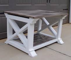 It is the x style frame that makes the coffee table more stylish, which takes the stability into higher level as well. Inspired By Home Coffee Table With Rustic Top Pure White X Frame Bottom Home Coffee Tables Artisan Furniture Diy Coffee Table