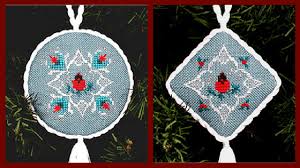 This is a digital item. Free Cardinal Cross Stitch Ornaments From The Victoria Sampler
