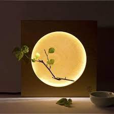 意外设计满月 弦月装饰台灯月亮 床头灯中秋节礼物礼品创意 table lamp wood night light lamp creative lamps