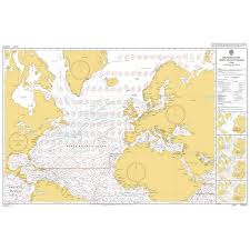 Admiralty Chart 5124 6 Routeing Chart North Atlantic Ocean June