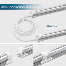 Barrina Led Shop Light 8ft 72w 9000lm Daylight White V Shape Clear Barrina Led