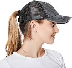 Amazon.com: Gorra de béisbol para mujer, diseño de cola de caballo  envejecida, con diseño de cola de caballo, NEGRO (MESH-BLACK), : Ropa,  Zapatos y Joyería