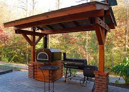 First of all, it is easier to use a covered space. Outdoor Living Devol Millwork Outdoor Barbeque Outdoor Barbeque Area Grill Gazebo