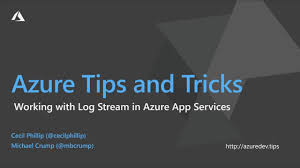 This setting lasts for 12 hours and then now click on log stream on the left to attach to your application's logs. Azure Tips And Tricks Video Working With Log Stream And Azure App Service Youtube