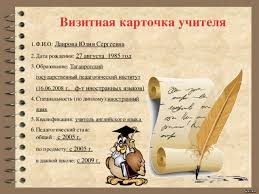 Портфолио учителя английского языка.