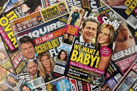 Download and print off some headlines from online papers. National Enquirer Film Makes Us Wonder How Do Tabloids Survive Los Angeles Times