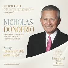 Nicholas Donofrio to Be Recognized During the 2022 International Peace  Honors