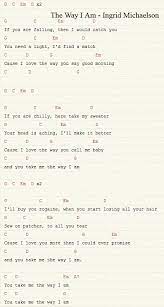The Way I Am Ingrid Michaelson Chords Ingrid Michaelson Ukelele Songs Ukulele Lesson