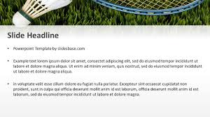 Permainan bola kecil bulu tangkis. Badminton Powerpoint Template Slidesbase