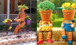 Avec de l'imagination et de la peinture vous pouvez donner vie à vos pots de fleurs en les transformant en jolis personnages colorés. Insolite Des Personnages En Pots