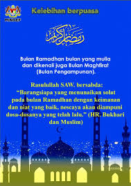 Puasa ramadhan dilakukan selama satu bulan penuh di bulan ramadhan. Mindef Malaysia On Twitter 5 Ramadhan Bersamaan 1438 Hijrah Kelebihan Berpuasa Di Bulan Ramadhan